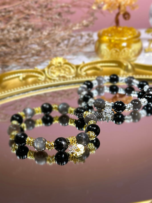PRESTIGE Dark Opulence 10mm - Protection, Confidence and Wealth Bracelet