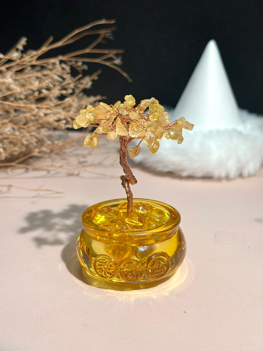 Citrine Money Tree in Wealth Bowl