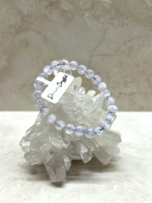 Grad. Collector Rare Cateye Icy Blue Kunzite Bracelet