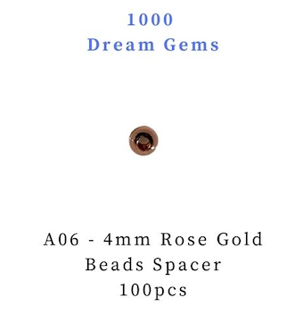 A06 4mm Rose Gold Beads Spacer